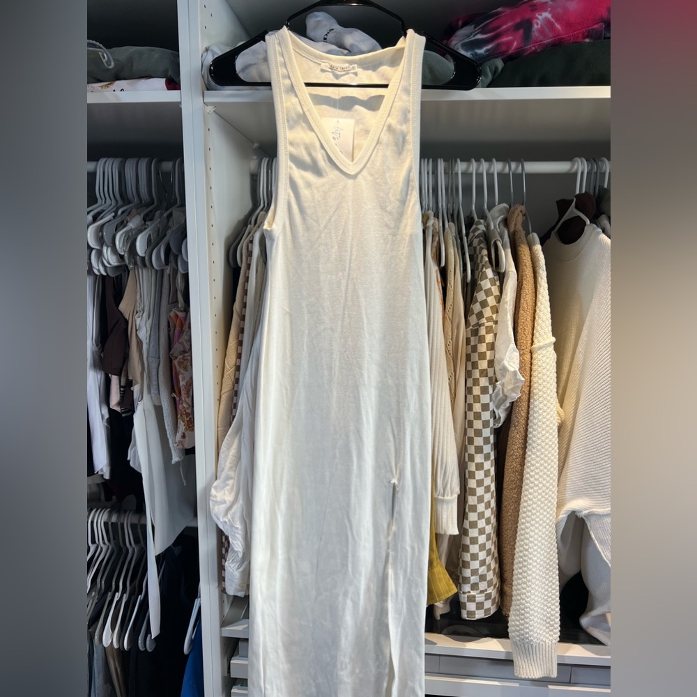 Tank midi dress with slit
